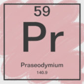 Periodic Tableステッカー – Praseodymium シール (正面)