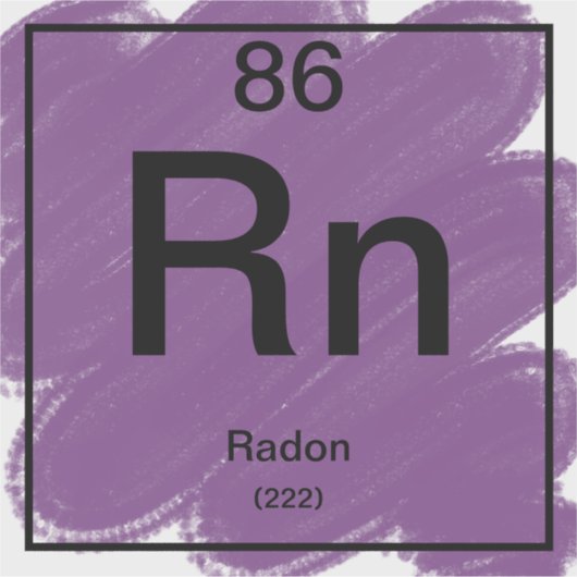 Periodic Tableステッカー – Radon シール (正面)