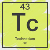 Periodic Tableステッカー – Technetium シール (正面)