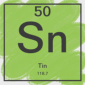 Periodic Tableステッカー – Tin シール (正面)