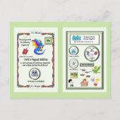 Periodic Table Dragon – アンチモンカード ポストカード (裏面)