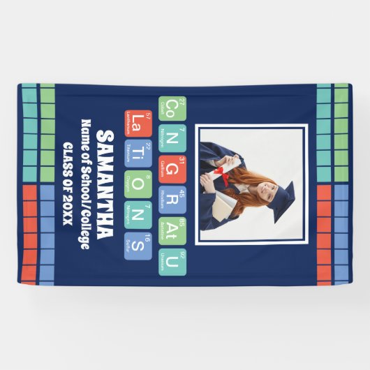 Periodic Table Elements 2025卒業写真 横断幕 (横)