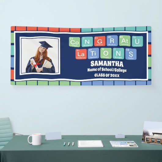 Periodic Table Elements 2025卒業写真 横断幕 (トレードショー)