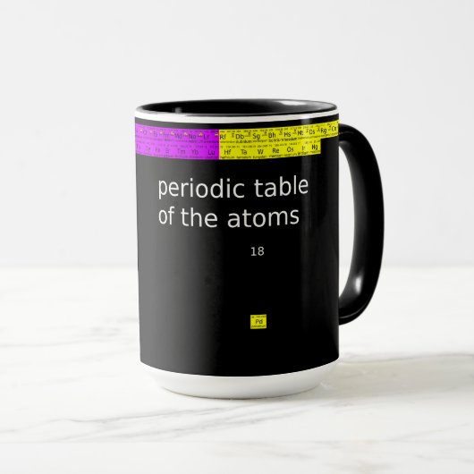 Periodic table of atoms cup マグカップ (正面右)