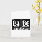 Periodic Table Of Babe The Hot Element Valentines  カード (黄色い花)
