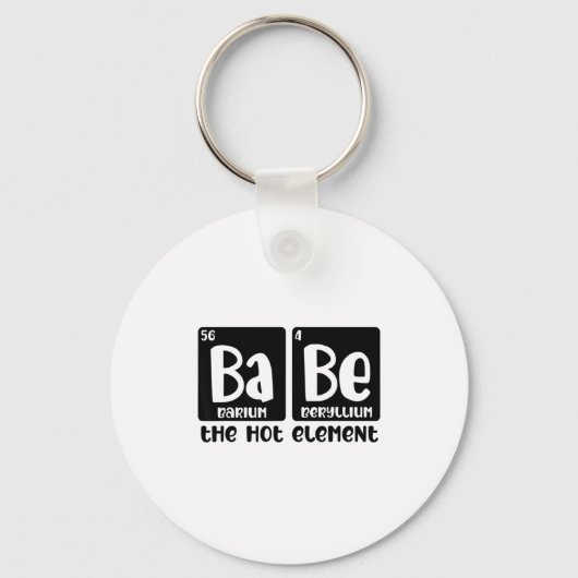 Periodic Table Of Babe The Hot Element Valentines  キーホルダー (正面)