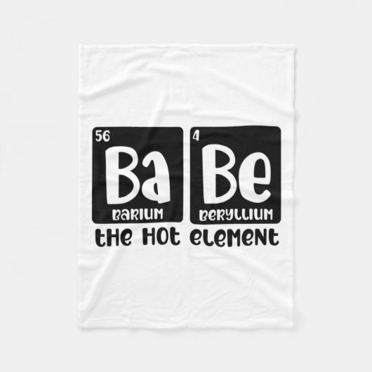 Periodic Table Of Babe The Hot Element Valentines  フリースブランケット (正面)