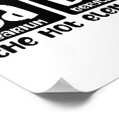 Periodic Table Of Babe The Hot Element Valentines  ポスター (角)