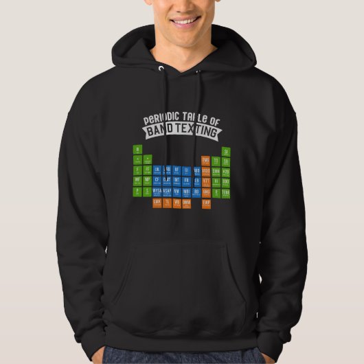 Periodic Table of Band Texting Marching Band Chemi パーカ (正面)