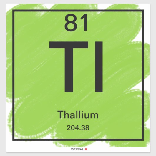 Periodic Table Sticker - Thallium シール (シート)