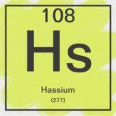 Periodic Table Stickers - Hassium シール (正面)