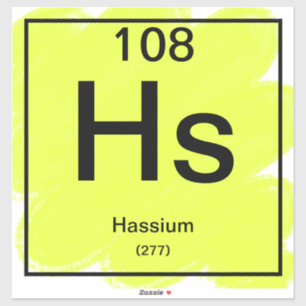Periodic Table Stickers - Hassium シール