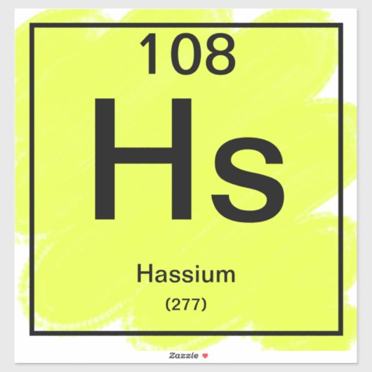 Periodic Table Stickers - Hassium シール (シート)