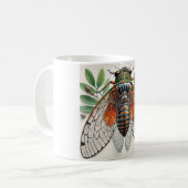 Periodical cicada 100924IREF226 - Watercolor コーヒーマグカップ (正面左)