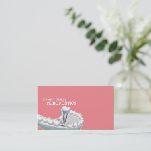 Periodontistの歯科医の名刺 名刺 (スタンド正面)