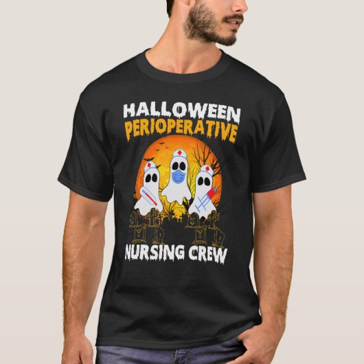 Perioperative Nurse Pre op Nursing Halloween Crew  Tシャツ (正面)