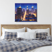 Peripheral Metropolis View キャンバスプリント (インサイチュ (寝室))