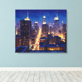 Peripheral Metropolis View キャンバスプリント (インサイチュ (ウッドフロア))