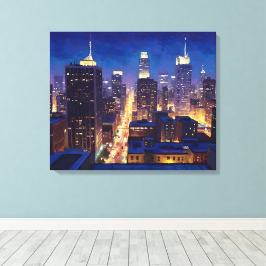 Peripheral Metropolis View キャンバスプリント (インサイチュ (ウッドフロア))