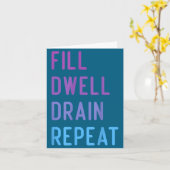 Peritoneal Dialysis Fill Dwell Drain Repeat Funny  カード (黄色い花)