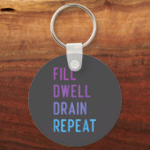 Peritoneal Dialysis Fill Dwell Drain Repeat Funny  キーホルダー (正面)