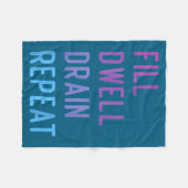 Peritoneal Dialysis Fill Dwell Drain Repeat Funny  フリースブランケット (正面(横))