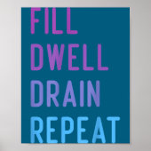 Peritoneal Dialysis Fill Dwell Drain Repeat Funny  ポスター (正面)
