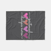 Peritoneal Dialysis Nurse Kidney Disease Funny Nur フリースブランケット (正面(横))