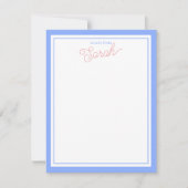 PeriwinkleおよびPinkノートカード ノートカード (正面)
