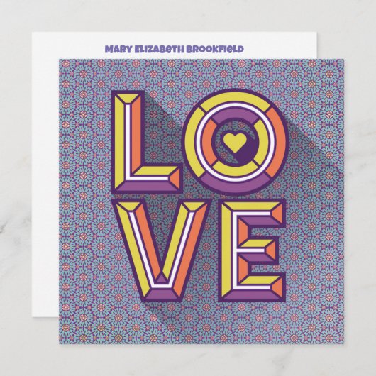 Periwinkleでのラブノートカードの送信 ノートカード (正面/裏面)