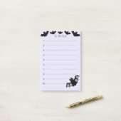 Periwinkleの飛んでいるハロウィーンこうもり一覧 ポストイット (デスク上)