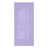 Periwinkleコンテンポラリー価格モダンリスト ラックカード (裏面)