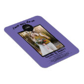 Periwinkleワックスシール写真ウェディング日付を保存 マグネット (右側)