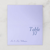 Periwinkle結婚式RSVPテーブル番号 プレイスカード (外部開封)