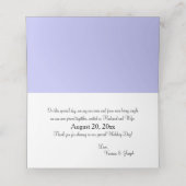 Periwinkle結婚式RSVPテーブル番号 プレイスカード (内部開封)