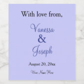 Periwinkle 結婚's Thanks Paviries ワインラベル (シングルラベル)