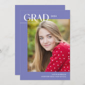 Periwinkle 2025卒業1写真卒業パーティー 招待状 (正面/裏面)