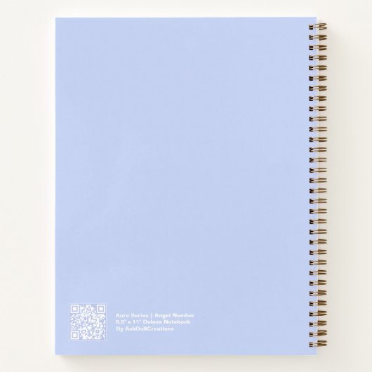 Periwinkle Aura Swatch Angel Number Notebook ノートブック (裏面)