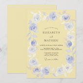 Periwinkle Blossom Meadow Wedding 招待状 (正面/裏面)