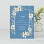 Periwinkle Blossom Romantic Wedding 招待状 (スタンド正面)