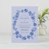 Periwinkle Blue Enchanting Romantic Wedding 招待状 (スタンド正面)