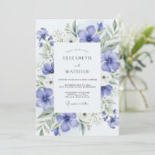 Periwinkle Blue Ethereal Spring Wedding 招待状 (スタンド正面)