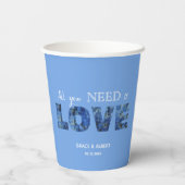 Periwinkle Blue Hydrangeas必要なのはLOVE 紙コップ (裏面)