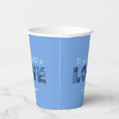 Periwinkle Blue Hydrangeas必要なのはLOVE 紙コップ (右)