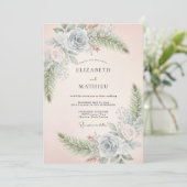 Periwinkle Blush Floral Whimsy Wedding 招待状 (スタンド正面)