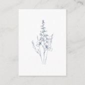 Periwinkle Botanical Wedding Website QR Code エンクロージャーカード (裏面)