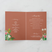 Periwinkle Burnt Orange 結婚's Order of Service プログラム (内部)