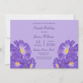 Periwinkle Decoration 60th Birthday 招待状 (正面)