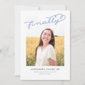 Periwinkle Finally写真卒業のお知らせ 招待状 (正面)