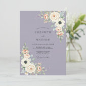 Periwinkle Floral Ethereal Wedding 招待状 (スタンド正面)